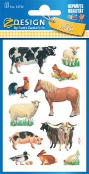 Bauernhof Tier Papier Sticker